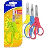 Westcott School Left and Right Handed Kids Scissors, 5-Inch, Blunt, Colors Vary (13130)