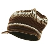 Skateboarder Beanie Visor / Lt. Brown Khaki White W27S19D