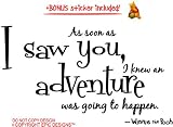 As soon as I saw you I knew an adventure was going to happen Winnie the Pooh wall art wall sayings
