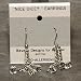 3 dice, 5mm Dice Dangler Earrings, Translucent Clear w/Black
