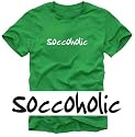 Coole Fun T-Shirts SOCCOHOLIC    T-SHIRT, GREEN