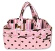 Storage Caddy- Maya Dot Percale W/Maya Stripe Twill Lining And Trim; 13" X 9" X 6 1/4; Two 15" Handles