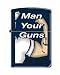 Zippo U.S. Navy-Man Your Guns Navy Blue Matte Lighter, 8520