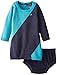 Nautica Girls' Asymmetrical Color Block Sweater Dress