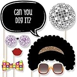 70's Disco - Photo Booth Props Kit - 20 Count