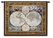 Tapestry: World Map Fine Art Tapestry with Hanging Rod,53 x 44 Image