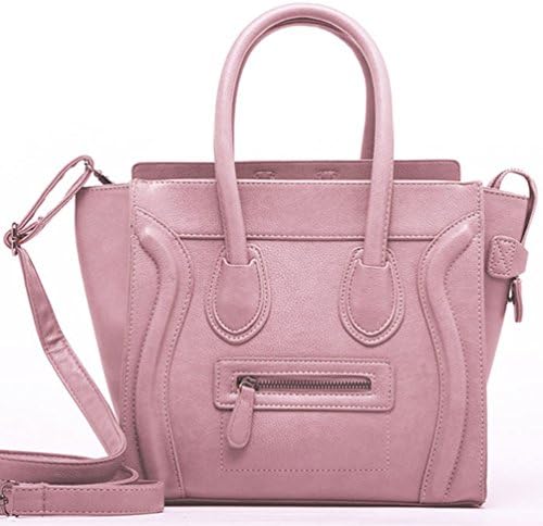 Mulanna Women's Ladies Designer PU Leather Style Tote Bag Smile Shoulder Handbag Purse