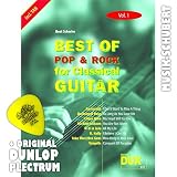 Produkt-Bild: Best of Rock & Pop for Classical Guitar Vol.1 inkl. Plektrum - 8 Hits von MICHAEL JACKSON, AEROSMITH, BACKSTREET BOYS u.a. arrangiert f&uuml;r Konzertgitarre als Solofassung (Noten/Tabulatur) und mit Begleitakkorden zum Mitsingen (broschiert) von Beat Scherler (Noten/Sheetmusic)