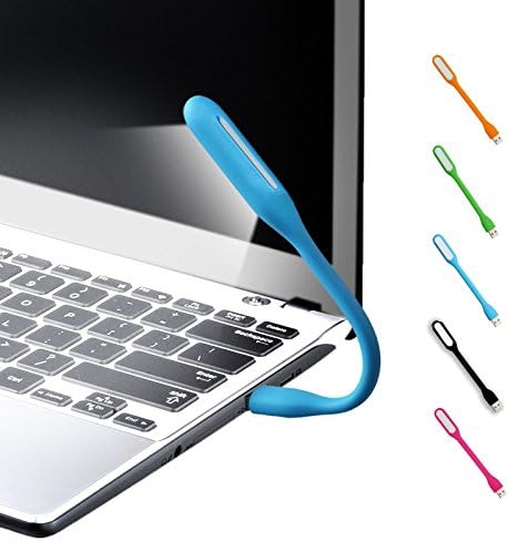 5 PCS Mini USB LED Light Flexible Adjustable Angle Portable LED Lamp for use with PC or Mac Laptop Keyboard or use Oudoor with Portable Powerbank, Energy Saving Gift for Night Reading Book Lamp By Adventure Life