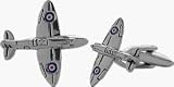 Men's Steel Spitfire Airplane Cufflinks