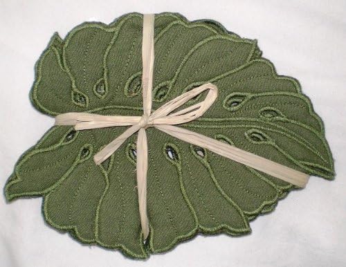 Hawaiian Fabric Cut Out Coasters Monstera