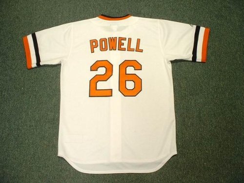 BOOG POWELL Baltimore Orioles Majestic Cooperstown Home Throwback Baseball Jersey, MEDIUM