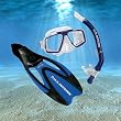 US Divers ADULTS Mask / Goggles Flippers and Dry Top Snorkel Set in UK 9.5-11