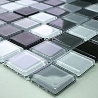 Glasmosaik Mosaik Glas Fliesen Schwarz M...
