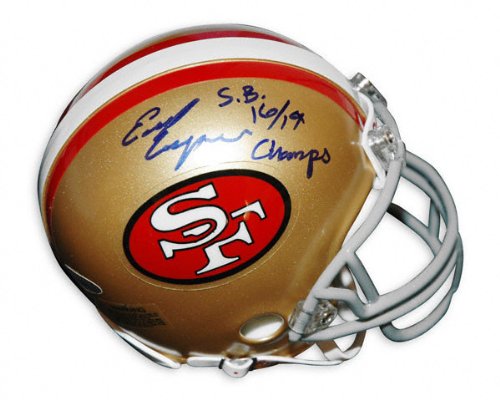 Buy Earl Cooper San Francisco 49ers Autographed Mini Helmet with SB 16 & 19 Champs Inscription by Athletic Promotional Events