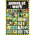 Gamer At Work (collage) Black Wood-mounted Video Game Poster Print - 24" X 36"