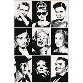 HUGE LAMINATED / ENCAPSULATED Personalities Iconic Famous People Hollywood Legends POSTER measures 36 x 24 inches (91.5 x 61cm)