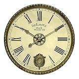 Infinity Clock Works Antique-Style Wall Clock - Goldtone