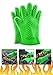 GM Kitchen, Silicone Oven Gloves, Heat Resistant + Pot Holder Mat For Grilling/ Baking/ Cooking/ Smoking / Oven/ Potholder, Best BBQ Grill Tool (2 Mitts + 1 Mat)