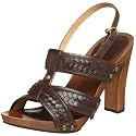 FRYE Women's Dolly Woven Sandal,Dark Brown,11 M US