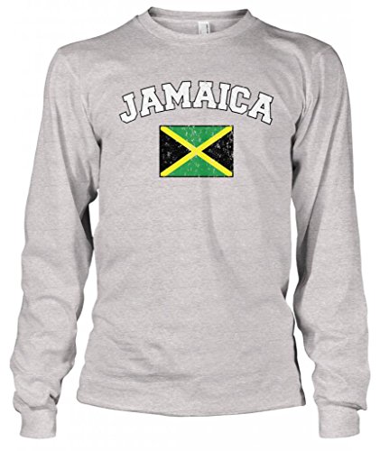 Cybertela Faded Jamaica Flag Men's Long Sleeve T-shirt