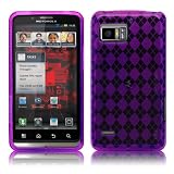 51RUdx4E8YL. SL160  Cbus Wireless Purple Diamond Flex Gel Case / Skin / Cover for Motorola DROID Bionic / Bionic Targa / XT875