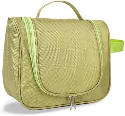 Come2Sell Simple Travel Kit Portable Foldable Travel Bag for Women Makeup or Men Shaving Kit with Hanging Green