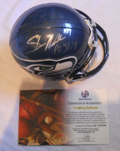 Shaun Alexander Autographed Seattle Seahawks Mini Helmet - GAI Certified
