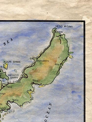 095-Okinawa, Japan, Antique Map Print