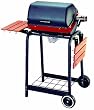 Meco 9325 Deluxe Electric Cart Grill, Satin Black with Garnet Accent Band