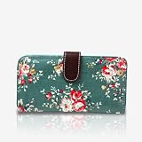 「Cath Kidston-キャスキッドソン-財布　長財布 レディース　長財布　(Bunth Flowers Sky Green(ローズ柄グリーン))【並行輸入品】」の画像