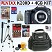 Pentax K200D 10.2MP Digital SLR Camera + 4GB Deluxe Accessory Bundle