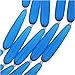 Cultured Sea Glass, Long Teardrop Beads 38x9mm, 5 Pieces, Dark Capri Blue