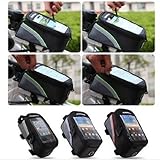 Panlong Roswheel Cycling Bicycle Bike Front Tube Top Tube Cell Phone Bag Frame Bag Phone Holder for iPhone Samsung HTC Nokia and other Smartphones-4.8 Blue