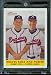 2007 Topps Heritage Baseball Card # 314 Chipper Jones/Bobby Cox Atlanta Braves - Mint Condition - In Protective Display Case