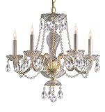 Crystorama Lighting 5045-PB-CL-MWP 5 Light Traditional Crystal