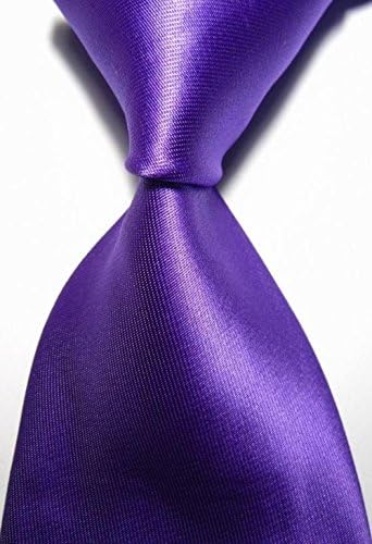 Kristy Tok Collection - Light Purple Simple Plain Series Jacquard Woven Silk Men's Neckties with Designs - CPHQ (Compatible Price & High Quality)