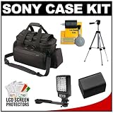 51RUtqndkhL. SL160  Sony Handycam LCS VCD Soft Video Camcorder Case (Black) with NP FV70 Battery + Tripod + LED Video Light + Accessory Kit for NEX VG10, HDR CX560V, HDR XR160, HDR CX360V, HDR PJ50V, HDR PJ30V, HDR CX700V, HDR TD10
