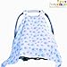 Today's Deal Baby Car Seat Covers For Boy Or Girl. XL Size 48 Length 36 Wide. Muslin Cotton Newborn Baby Car Seat Canopy Is Soft & Breathable. Infant Car Seat Cover Protects From Sunlight, Bugs & Dust