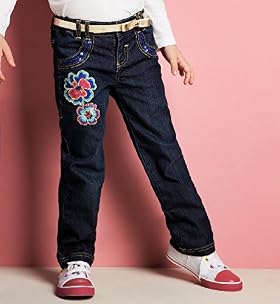 Autograph Cotton Blend Straight Leg Jeans with Belt