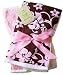 Patricia Ann Design Burp Clothe Pink Hawaiian Print with Pink Trim