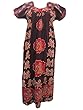 Ruby Red Dandia Dance Print Cotton kaftans Maxi Dress Caftan L / M