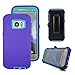 Galaxy S7 Edge Case, Harsel® Defender Series Heavy Duty High Impact Tough Rugged Scratch Resistant Military with Belt Clip Case Cover for Galaxy S7 Edge (Purple Teal)