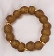 Amber, Recycled Ghana Glass Bead, Stretch Bracelet