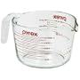 Pyrex Prepware 1-Quart Measuring Cup, Clear with Red Measurements