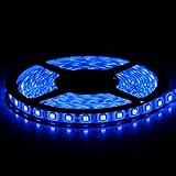 SUPERNIGHT (TM) 16.4FT 5M SMD 5050 Waterproof 300LEDs Blue LED Flash Strip Light ,LED Flexible Ribbon Lighting Strip,12V 60W