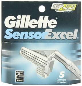 Gillette Sensorexcel Cartridges 5 Count (Pack of 2)