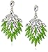 Amazon Collection Peridot and Crystal Statement Gold Tone Earrings
