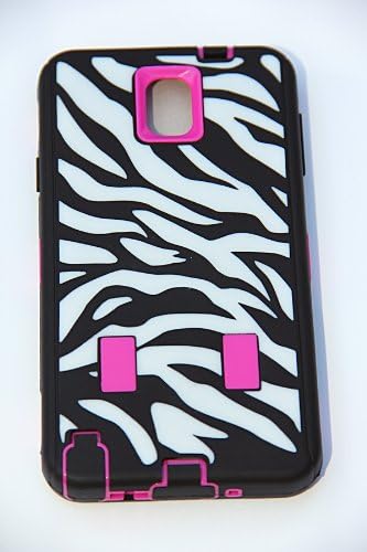 Samsung Galaxy Note 3 Case Protective [Armor] Slim Fit Dual Protection Hybrid Cover for Galaxy Note III - by IGmarketPlace(TM) (Pink Zebra Pattern)