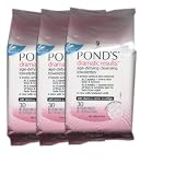 Pond's Dramatic Results, Age Defying Cleansing Towelettes, 30 Wet Textured Towelettes (pack of 3)